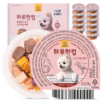 와그작 반려동물 하루한컵 동결건조 간식 7g x 12p, 소고기 + 야채 혼합맛, 1개