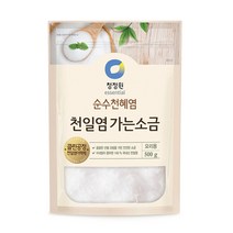 청정원 천일염 가는소금, 3개, 500g