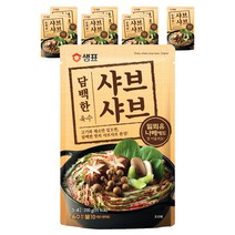 샘표 담백한 샤브샤브 육수 3~4인분, 200g, 8개