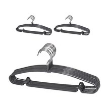 PVC 코팅 슬림 옷걸이, 그레이, 30개입