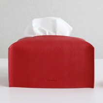 소이믹스 스킨레더 가죽 티슈 케이스, 레드