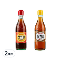진솔촌 전통 압착 방식 통참깨 참기름 350ml + 통들깨 들기름 350ml 세트, 2세트