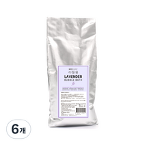 바스참 사해소금 버블바스 거품 입욕제 라벤더 리필용, 1kg, 6개