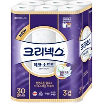 크리넥스 3겹 데코 & 소프트 화장지 27m, 30개입, 1개