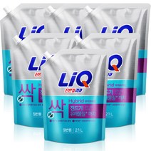 리큐 진한겔 하이브리드 액상세제 일반용 리필, 2.1L, 6개입