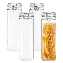 차이나다 다용도 밀폐 유리병 슬림형 2100ml, 단품, 4개