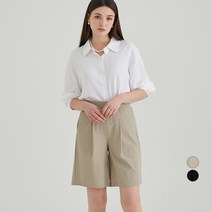 ELLE PARIS 여성 쿨터치 스트레치 밴딩 버뮤다 팬츠