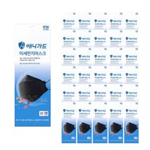 애니가드 황사 방역용 마스크 블랙 대형 KF94, 1개입, 250개