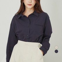 AFINAR 히든포켓 루즈핏 코튼 셔츠