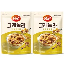 동서식품 포스트 그래놀라 카카오호두, 300g, 2개