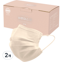 고르고 바른 일회용 덴탈 마스크 성인용 L, 50개입, 2개, 뉴트럴베이지