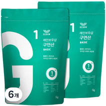 레인보우샵 구연산 베이직 세정제, 1kg, 6개