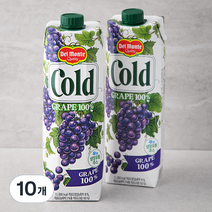 델몬트 cold 100% 포도주스, 1L, 10개