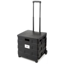 홈플래닛 접이식 캠핑 쇼핑카트 대형 + 뚜껑, 블랙