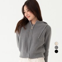ELLE GIRL 여성용 크롭 니트 후드집업