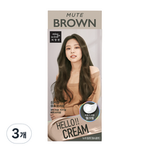 미쟝센 헬로 염색 크림, 8MB 뮤트브라운, 3개