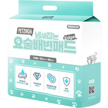 페츠모아 냄새잡는 요술배변패드 프리미엄 엣지 SWG표준형 100매, 1팩