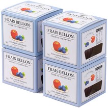 프레벨롱 국산 과일퓨레, 사과+블루베리, 4팩, 100g