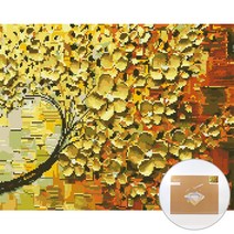 아트조이 DIY 보석 십자수 캔버스형 50 x 40 cm, 풍성한 황금꽃, 1세트
