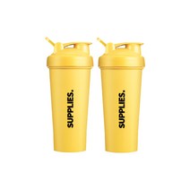 서플라이스 쉐이커 보틀 2p, 옐로우, 700ml