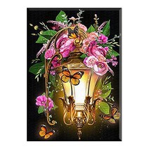 히여 DIY 보석 십자수 캔버스형 40 x 50 cm, 11. 장미등 나비 KS-011, 1세트