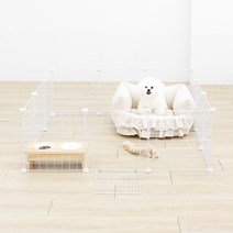 펫초이스 반려 동물 철망 울타리 11p + 문 + 커넥터 24p 세트, 화이트