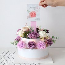모리앤 2단 조명 DIY 반전용돈 케이크 + 기프트쇼핑백, 제니퍼플