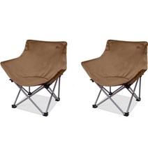 [경량캠핑체어] [쿠팡수입] 아웃도어 포레스트 컴포트 캠핑 의자 세트, 브라운, 2개