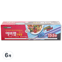 에버랩 쉽게 잘라쓰는 대용량 슬라이딩 컷팅랩 22cm x 155 m, 6개