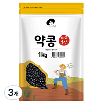 엉클탁 국산 약콩 쥐눈이콩, 1kg, 3개