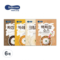 베베쿡 처음먹는 백짜장 소스, 백짜장맛, 200g, 6개