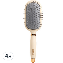 와에이스 에어백 정전기 방지 패들 헤어브러쉬 사각, 4개, 베이지