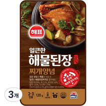 해표 얼큰한 해물된장 찌개양념, 120g, 3개