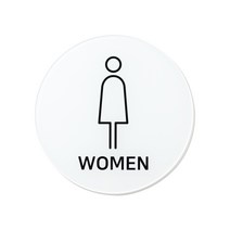 스튜디오투명 화장실 표지판 UX 원형, Women, 1개