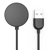 홈플래닛 무선충전기 1m (삼성 갤럭시워치 6 5 Pro 4 클래식 3 액티브 2 1 호환), 블랙, 1개