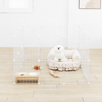 펫초이스 반려 동물 철망 울타리 23p + 문 + 커넥터 36p 세트, 화이트