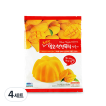 밀양한천 블루메이드 초간단 망고 한천푸딩만들기, 망고향믹스 4p + 망고주스 4p, 4세트