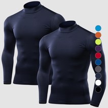 아르메데스 남성용 언더레이어 반목터틀 긴팔 무지테크핏 AR53 2매