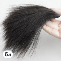 타이탄 정수리 볼륨 뽕 부분가발 20cm, 6개, 자연모 블랙
