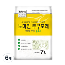노마진 응고형 고양이 두부모래 녹차향, 7L, 6개