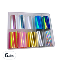홀로그램믹스 네일필름 10종세트, 혼합색상, 6세트