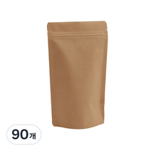 봄91 지퍼스탠드 양면 크라프트 지퍼백 소, 90개
