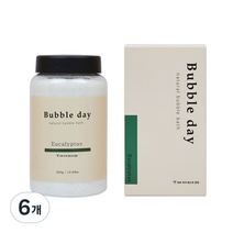 버블데이 거품목욕 아로마 입욕제 유칼립투스, 360g, 6개