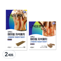 아텍스 근육통완화 테이핑 자석패치 허리 I형 6p + 리필용 6p + H형 4p + 리필용 4p, 2세트