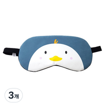 런웨이브 캐릭터애니멀 팩 겸용 수면안대 블루오리, 1개입, 3개