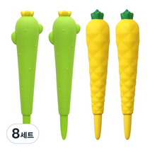 핑크풋 3000 과일 스퀴시 중성펜 2종 세트 0.5mm, 8세트, 선인장, 파인애플