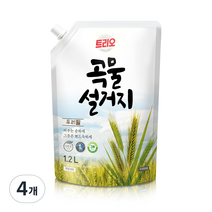 트리오 곡물설거지 우리밀, 1.2L, 4개