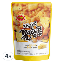 머거본 치즈스낵 & 꿀땅콩, 230g, 4개