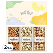 견과모음 3종 견과류 선물세트 + 쇼핑백, 2세트