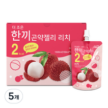 더조은 한끼곤약젤리 리치, 1500ml, 5개